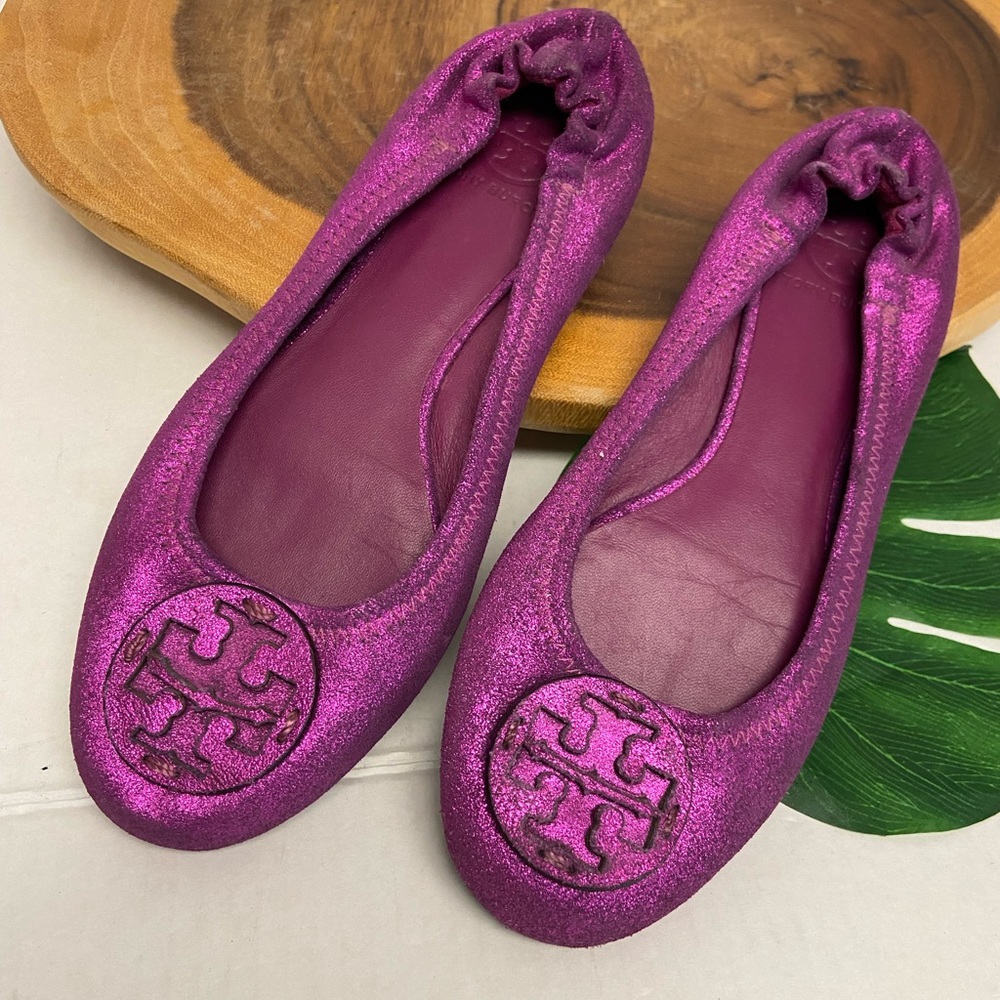 Tory But h Glittered Reva Flats